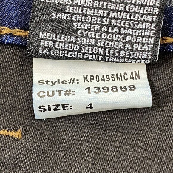 KUT From The Kloth Womens size 4 Boyfriend Blue Jeans Straight Leg Distressed - Picture 10 of 10